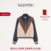 礼物 6期免息 华伦天奴VALENTINO男士 VLOGO 拉链尼龙卫衣外套