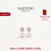 礼物 华伦天奴VALENTINO女士 VLOGO SIGNATURE 金属耳环