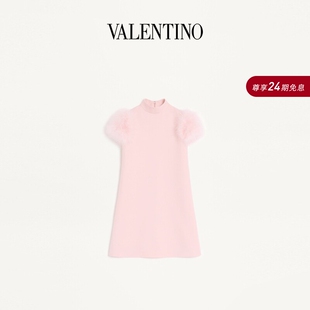 华伦天奴VALENTINO女士 CREPE COUTURE 短款连衣裙[礼物]