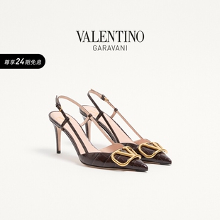 后系带高跟鞋 SIGNATURE VLOGO 华伦天奴VALENTINO女士