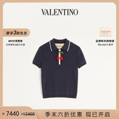 华伦天奴VALENTINO女士樱桃装 礼物 末优惠 饰棉质短袖 上衣 季