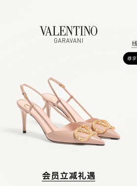[会员立减]华伦天奴VALENTINO女士 VLOGO SIGNATURE 后系带高跟鞋