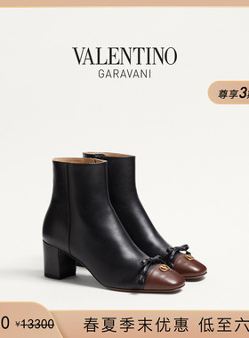 [季末优惠]华伦天奴VALENTINO女士 VALET DU ROI 羊皮革短靴