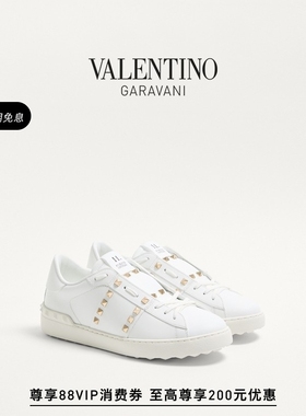 [礼物]华伦天奴VALENTINO男士 ROCKSTUD UNTITLED 小白鞋