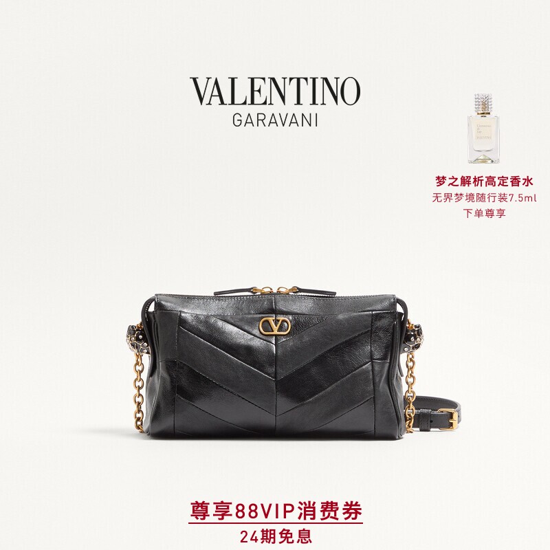 [24期免息]华伦天奴VALENTINO女士 PANTHEA 小号羊皮革手袋[礼物]