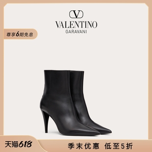 华伦天奴VALENTINO女士 季 末优惠 小牛皮踝靴 ROCKSTUD