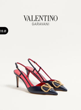 华伦天奴VALENTINO女士 VLOGO SIGNATURE 高跟鞋凉鞋