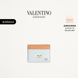 华伦天奴VALENTINO VLOGO SIGNATURE猫咪印花卡夹 线上限定