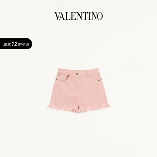 12期免息 上市 华伦天奴VALENTINO女士牛仔短裤 新品