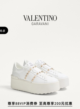 [礼物]华伦天奴VALENTINO女士 ROCKSTUD UNTITLED 小白鞋