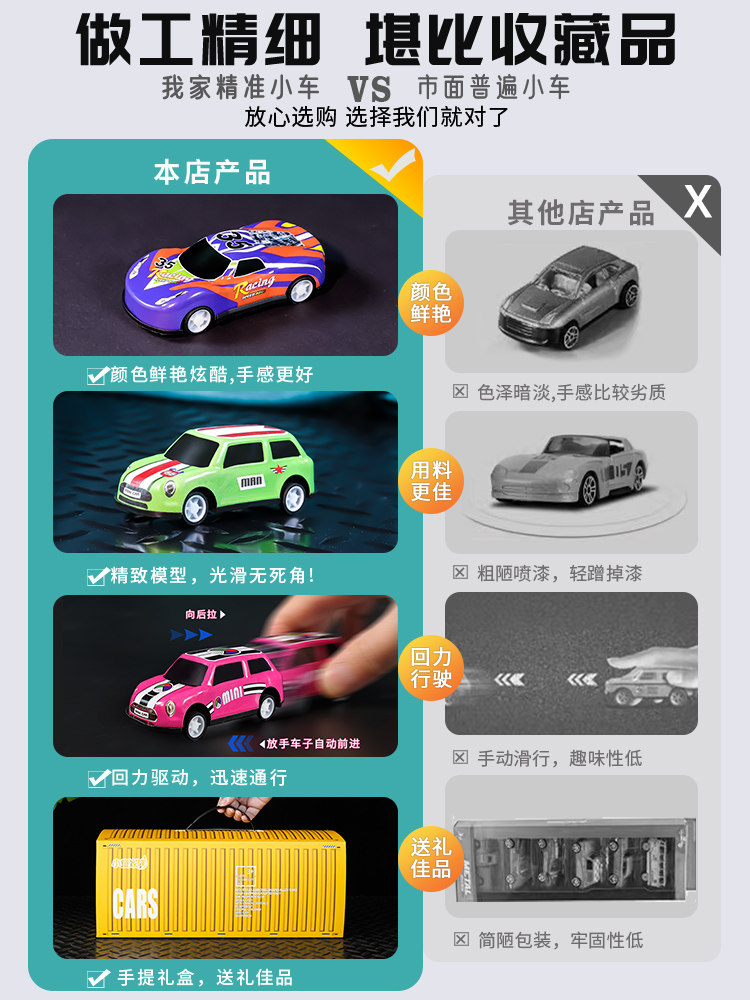 미니 레이싱 풀백 합금 자동차 어린이 장난감 자동차 3 세 2 세 소년 모델 선물 상자 세트 생일 선물