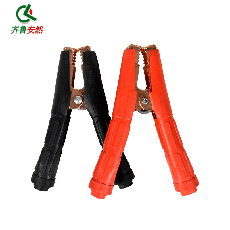 齐鲁安然汽车蓄电池夹子大号电瓶充电夹子中号搭火线连接线卡子过