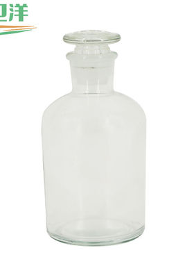 卫洋WYH-002试剂瓶加厚玻璃瓶细口瓶磨砂口透明小口分装瓶白色细