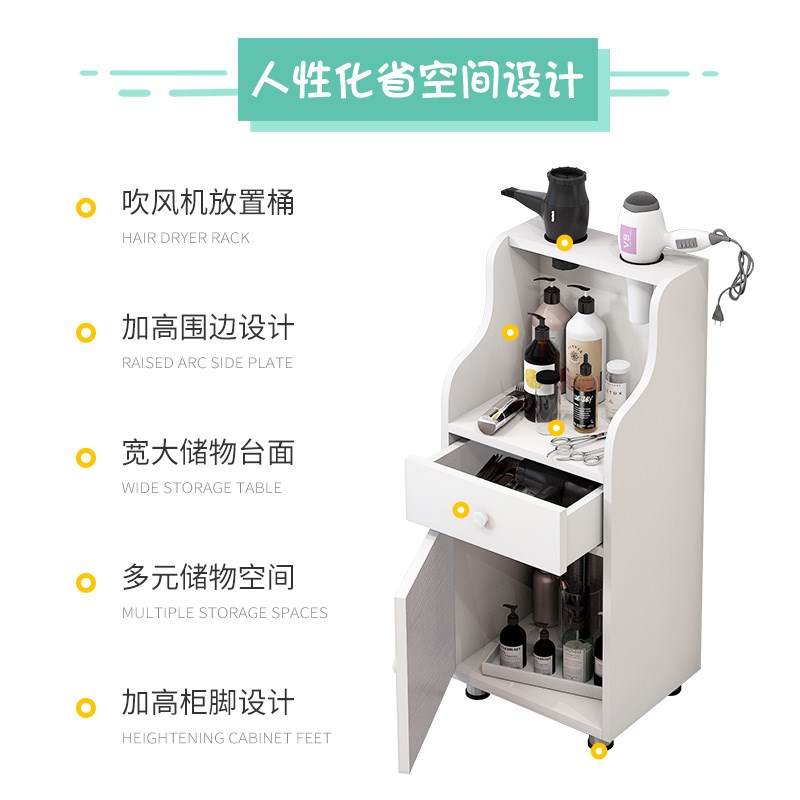 热销理发店工具柜美发店镜台剪发柜美容院小推车发廊吹风机置物架