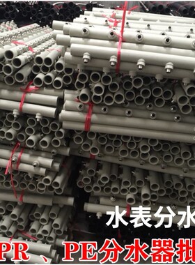 热销PPR水表分水器 自来水 PE外丝分水器 水管分水柱 灰色 50 63