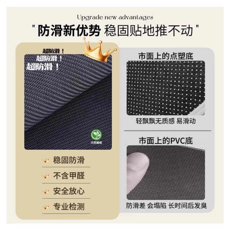 热销简约轻奢入户地垫矽藻泥浴室吸水防滑脚垫进门门垫玄关可裁剪