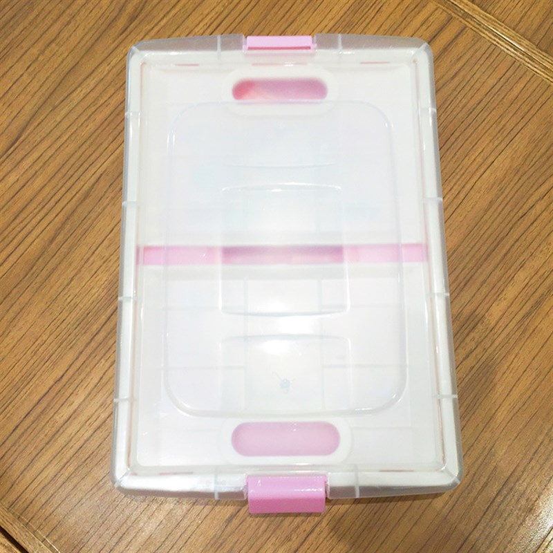 热销卡通桌面收纳盒化妆品置物收纳筐整理箱收纳箱储存箱塑料玩具