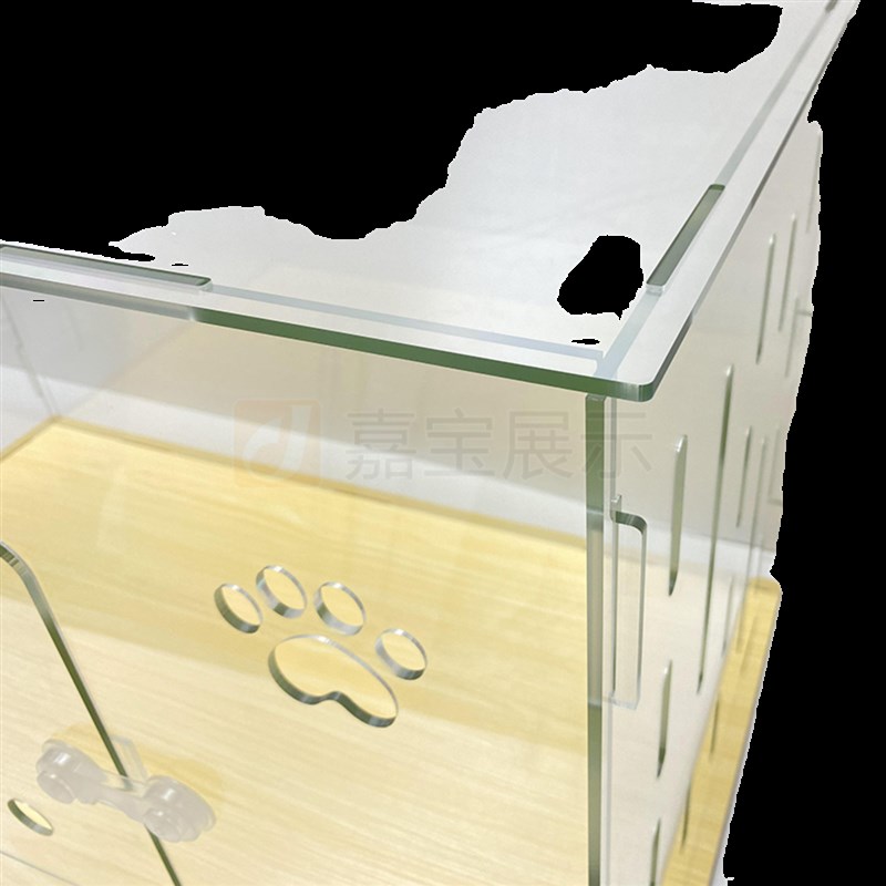 热销全透明压克力猫笼子 猫赛笼赛猫笼 快速组装摆摊宠物展示柜子