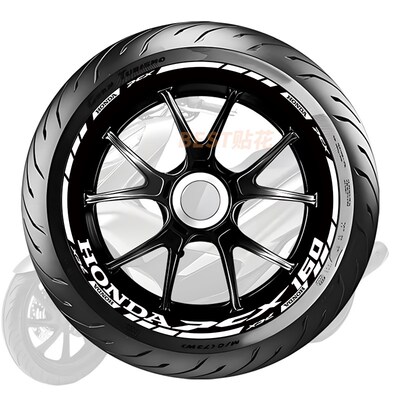 热销适用踏板车PCX160/150/125反光防水个性轮毂改装贴纸轮圈装饰