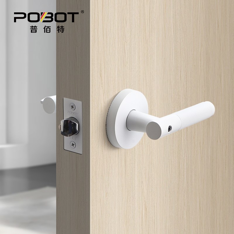 热销复古门锁室内三杆执手锁卧室房间磁吸锁黄古铜球形门锁通用型