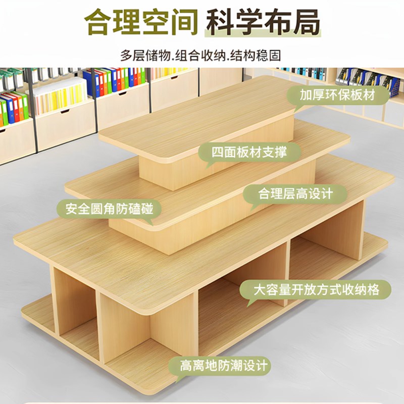 热销中岛展示柜文创产品陈列货架烟酒样品超市零食货架促销流水台