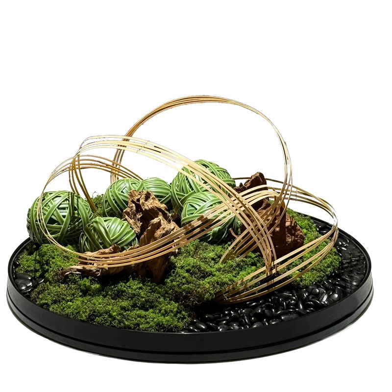 热销酒店大圆桌餐桌花摆花包厢圆形转盘仿真花餐桌上假花中式摆件