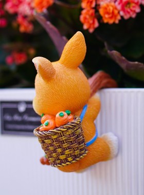 热销可爱兔子花盆挂件幼儿园花园花架攀爬鱼缸悬挂装饰品挂饰造景