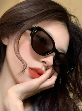 复古猫眼黑框防晒可配近视墨镜女