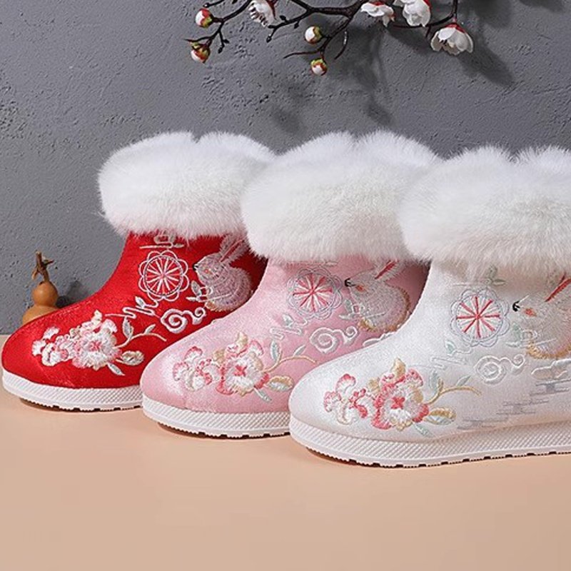 古风刺绣手工布棉鞋女童绣花鞋儿童汉服鞋过冬棉靴中国风宝宝鞋,童鞋/婴儿鞋/亲子鞋,儿童汉服鞋,淘宝优惠券,粉丝福利购,淘宝优惠卷