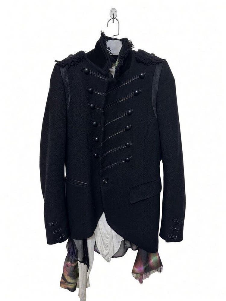 thumbnail for ifsixwasnine Napoleon thin wool Tencel shoulder pad suit visual dark pioneer old spring and summer