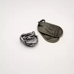 Serum "Weathered Vine" Oxidized Vintage Ring - Copper Plated with Silver - High-End Pioneer Visual Style