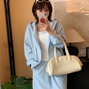 大码层次感休闲套装裙女2026新款春季连帽外套+撞色吊带+半身裙潮