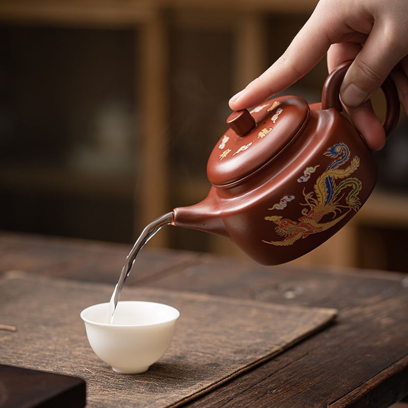 遇热变色壶凤鸣壶汉瓦茶壶