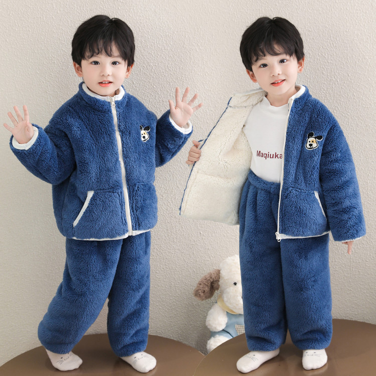 儿童秋冬睡衣男童家居服