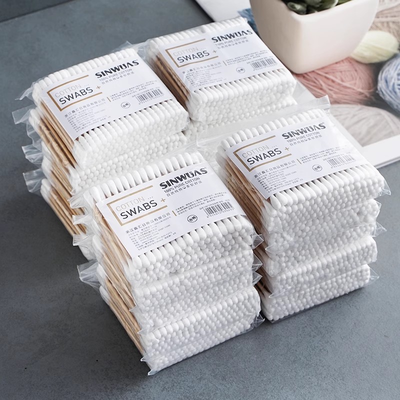 双头棉签掏耳朵专用一次性便携装卫生清洁化妆木棒家用挖耳勺实用