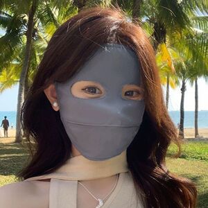 户外防紫外线好物高颜值遮阳防晒熊猫眼款面罩女冰丝全脸防晒口罩
