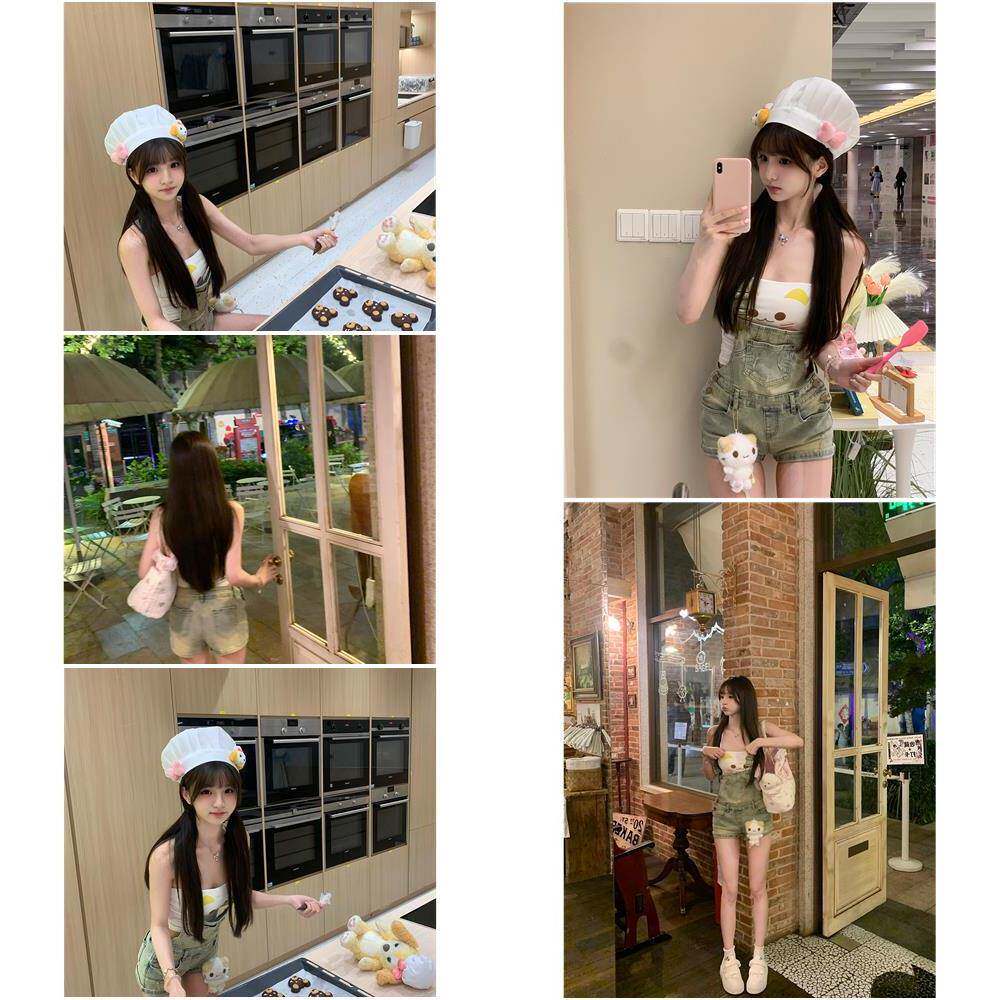 你家辣辣halo lala满分小美/休闲做旧减龄短裤女夏季牛仔抱婴袋裤