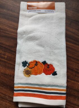 一条包邮 全棉割绒刺绣毛巾 面巾 欧美圣诞绣花毛巾 40*65VM左右