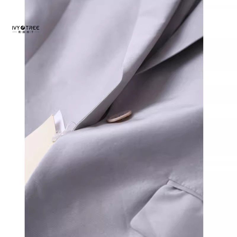 剪标原~白领衣橱B收！真丝双宫一粒扣修身西装立体裁剪西服外套A6
