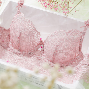 伊丝艾拉大胸显小内衣女薄款 舒适透气性感收副乳防下垂蕾丝文胸