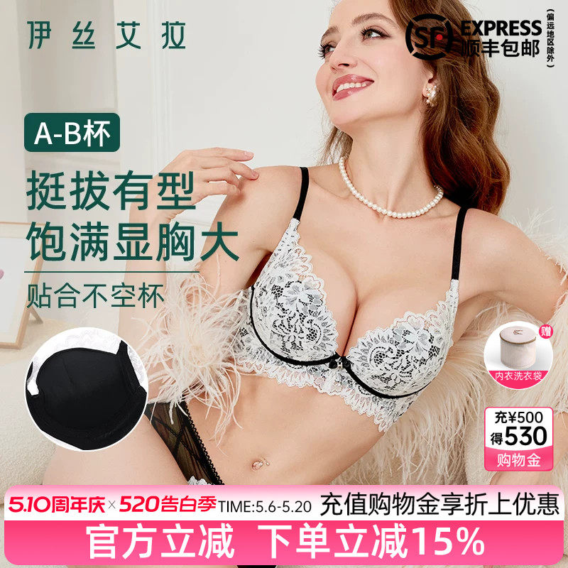 伊丝艾拉女士绝美内衣套装性感纯欲小胸聚拢显大收副乳防下垂文胸