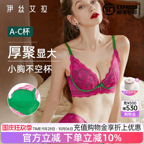 伊丝艾拉内衣女小胸聚拢蕾丝文胸
