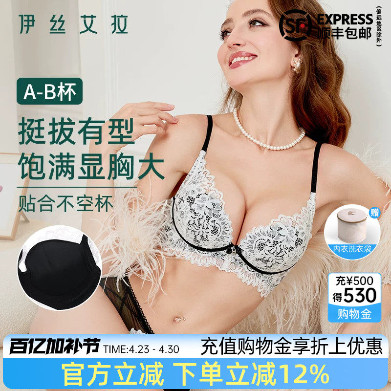 伊丝艾拉女士绝美内衣套装性感纯欲小胸聚拢显大收副乳防下垂文胸