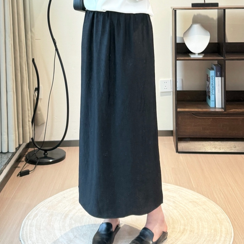 【钱老板专享】100%醋酸高级缎面柔光肌理松紧腰半身裙女261441