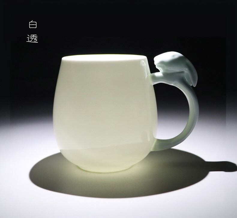 好客山东 无棣海洋贝瓷生肖水杯咖啡杯牛奶杯子早餐儿童杯马克杯
