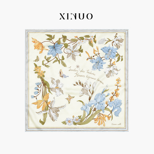 XINUO原创桑蚕丝丝巾送礼物高级