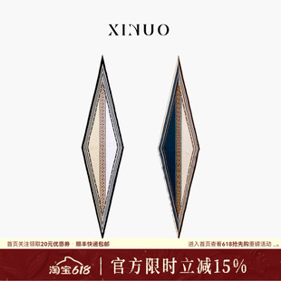 xinuosichou惜诺 逸梦轻澜高级感桑蚕丝丝巾夏季真丝长条菱形巾女