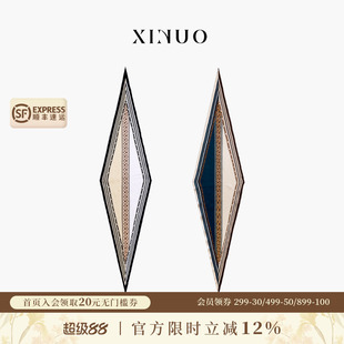 xinuosichou惜诺 逸梦轻澜高级感桑蚕丝丝巾春季真丝长条菱形巾女