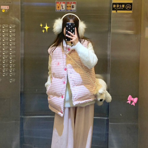 羊羔毛双面穿棉服马甲外套女冬季2025新款棉袄百搭保暖超好看棉衣