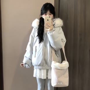 棉服女2025新款 学生加厚巨好看小个子保暖棉衣派克服棉袄外套 冬季